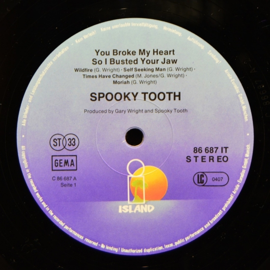Spooky Tooth - You Broke My Heart So...I Busted Your Jaw 86 687 IT