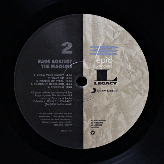 Rage Against The Machine ‎- Rage Against The Machine 88875111751, Album